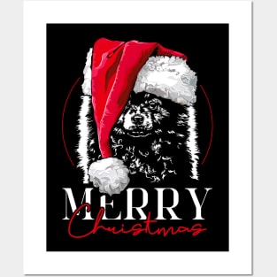 Funny Santa Pomeranian Merry Christmas dog mom Posters and Art